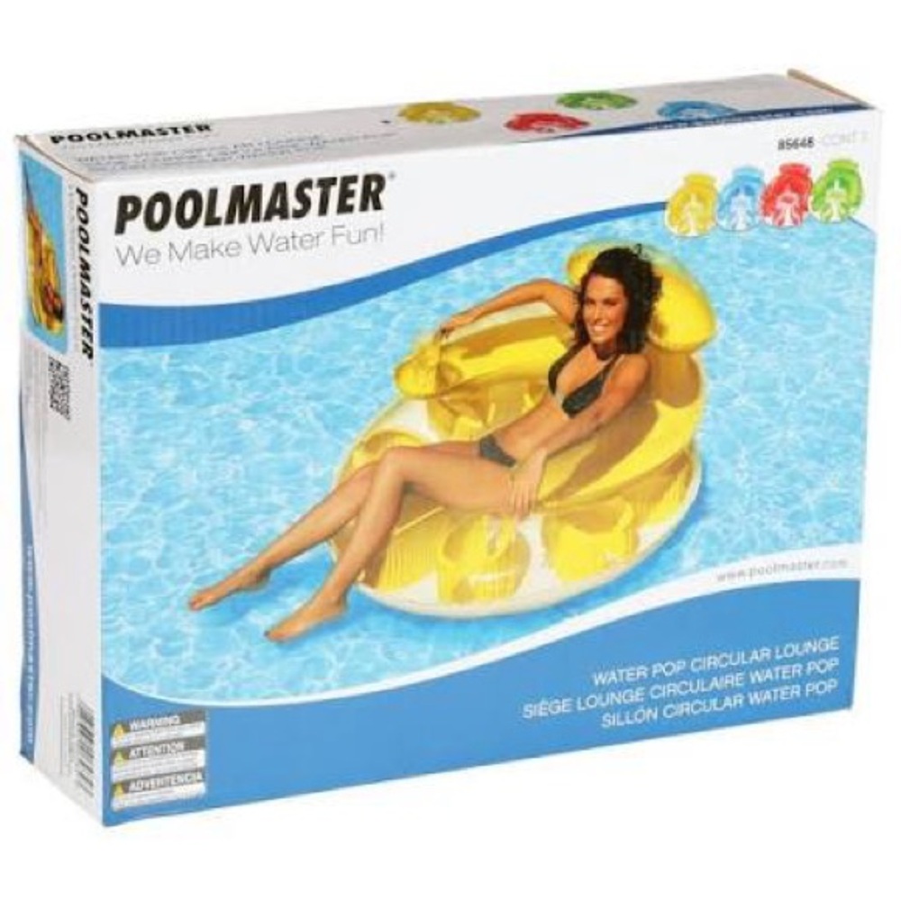 BLUE - Poolmaster Water Pop Circular Lounge - BLUE